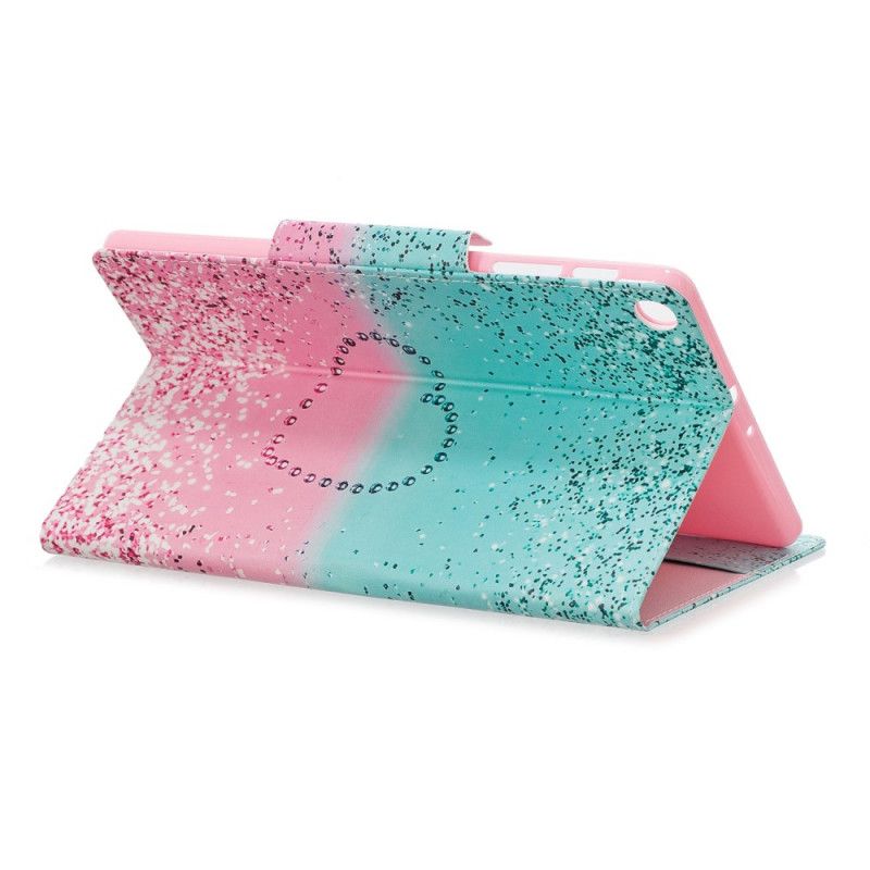 Flip Cover Samsung Galaxy Tab A 10.1 (2019) Mobilcover Glitterhjerte Med Design