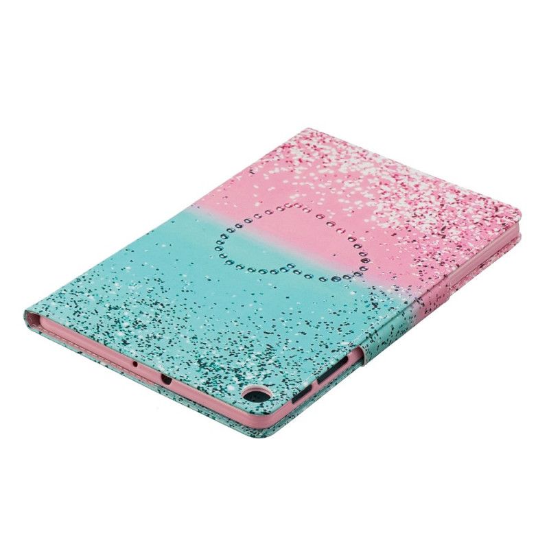 Flip Cover Samsung Galaxy Tab A 10.1 (2019) Mobilcover Glitterhjerte Med Design