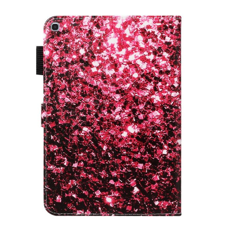 Flip Cover Samsung Galaxy Tab A 10.1 (2019) Rød Mobilcover Glitrende Design