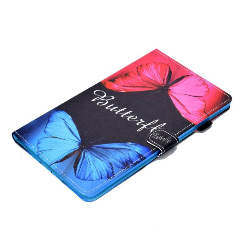 Flip Cover Samsung Galaxy Tab A 10.1 (2019) Sort Fantastiske Sommerfugle