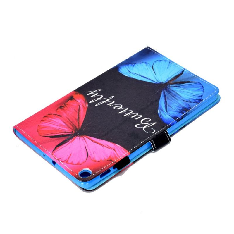 Flip Cover Samsung Galaxy Tab A 10.1 (2019) Sort Fantastiske Sommerfugle