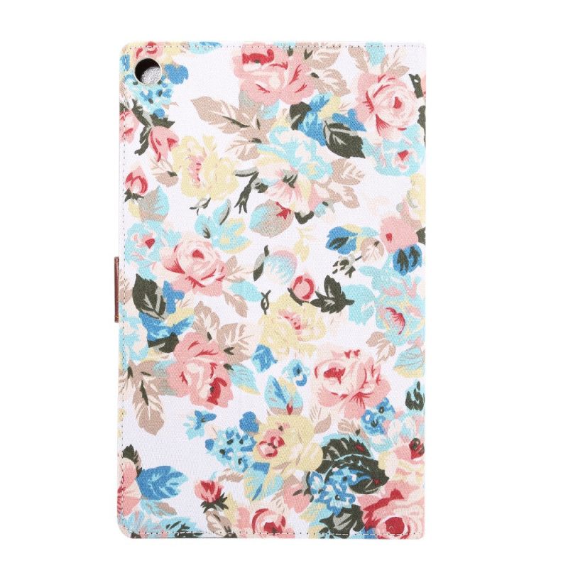 Flip Cover Samsung Galaxy Tab A 10.1 (2019) Sort Frihedsblomster