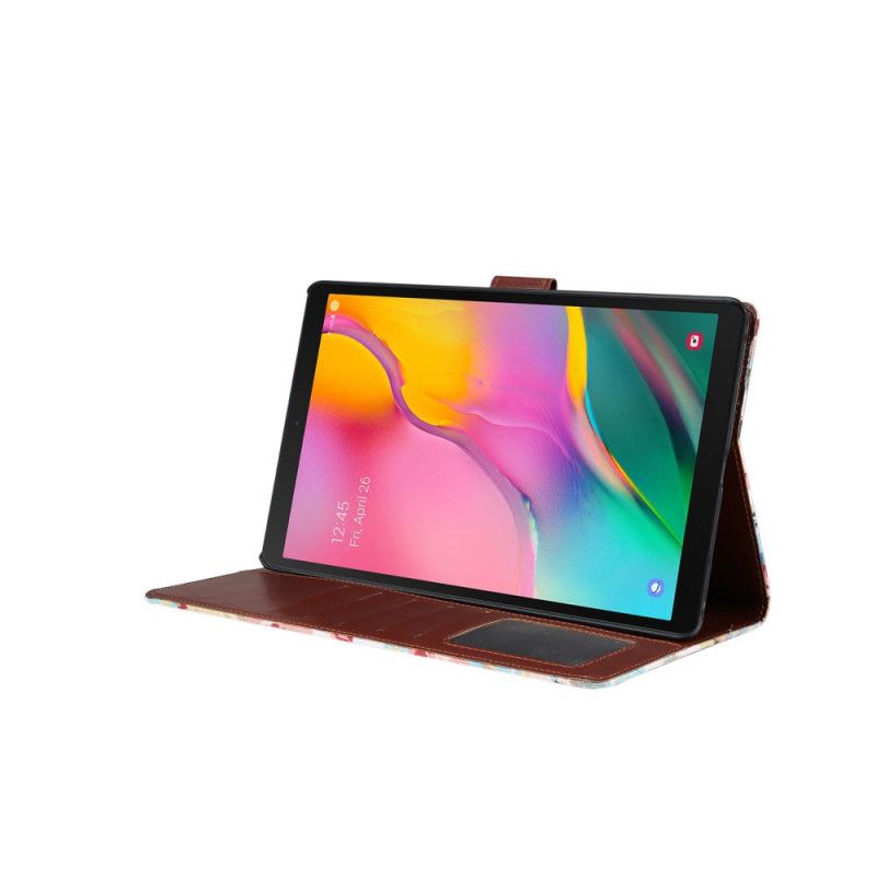 Flip Cover Samsung Galaxy Tab A 10.1 (2019) Sort Frihedsblomster