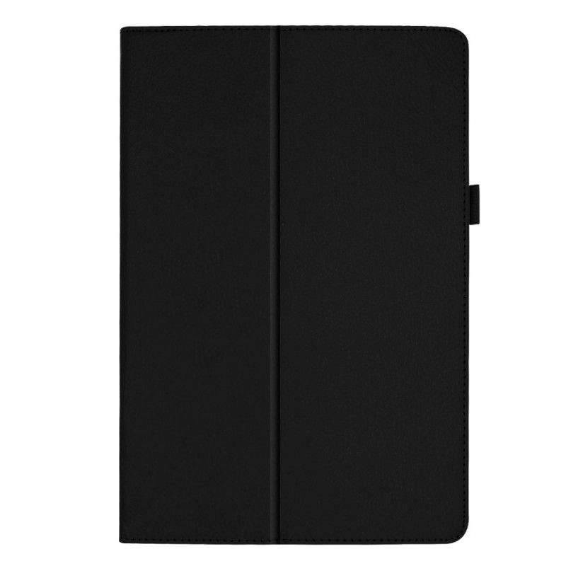 Flip Cover Samsung Galaxy Tab A 10.1 (2019) Sort Mobilcover 2 Litchi-Imiterede Læderklapper