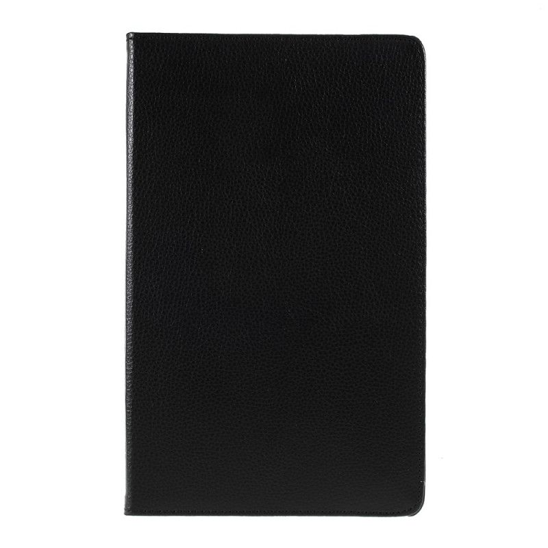 Flip Cover Samsung Galaxy Tab A 10.1 (2019) Sort Mobilcover 360 ° Drejeligt Lychee-Imiteret Læder