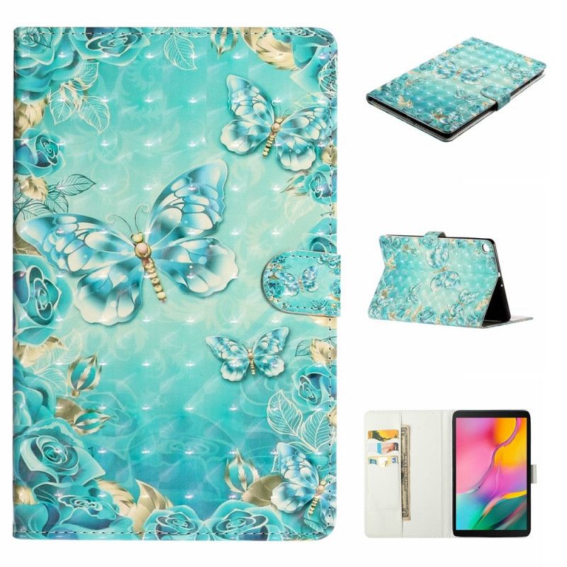 Flip Cover Samsung Galaxy Tab A 10.1 (2019) Spot Lys Sommerfugle