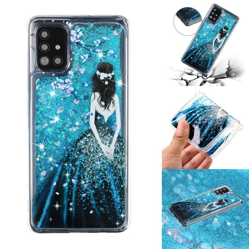 Cover for Samsung Galaxy A52 4G / A52 5G Kvinde Med Glitter