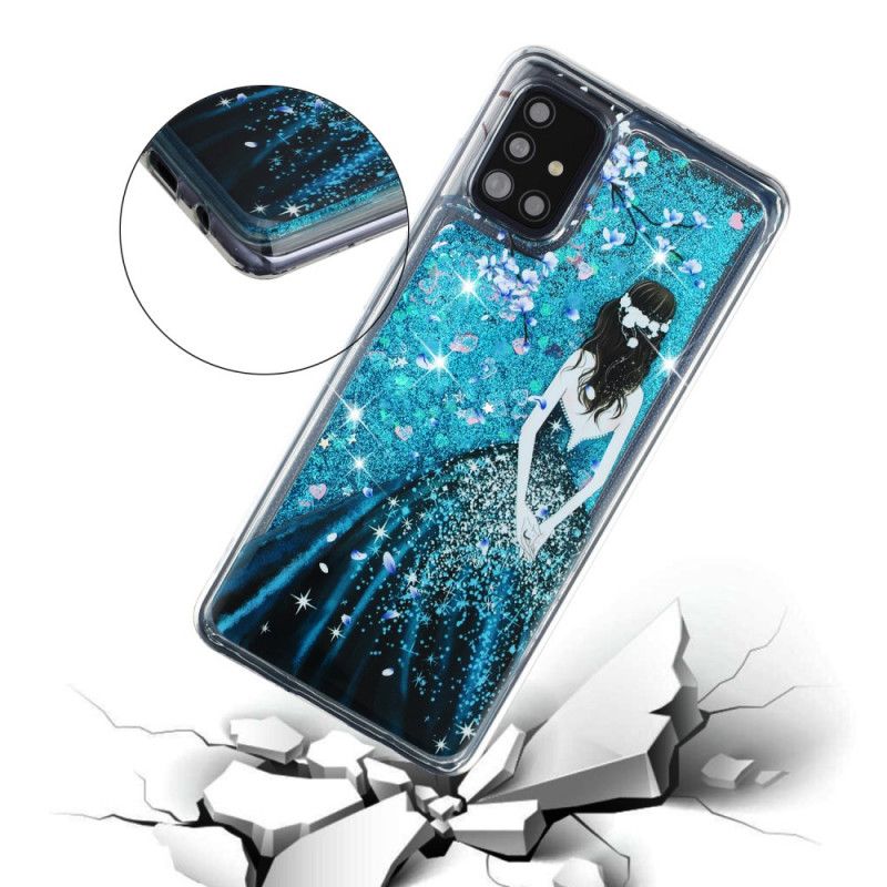 Cover for Samsung Galaxy A52 4G / A52 5G Kvinde Med Glitter