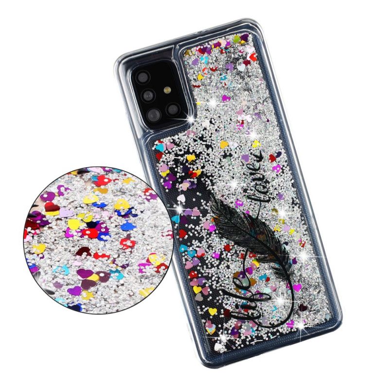 Cover for Samsung Galaxy A52 4G / A52 5G Liv & Kærlighed Glitter