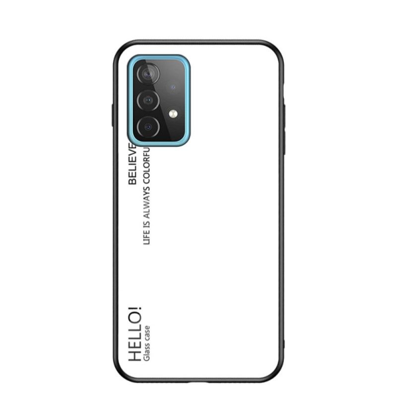 Cover for Samsung Galaxy A52 4G / A52 5G Sort Hej Hærdet Glas