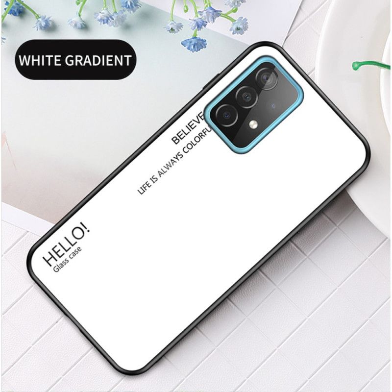 Cover for Samsung Galaxy A52 4G / A52 5G Sort Hej Hærdet Glas