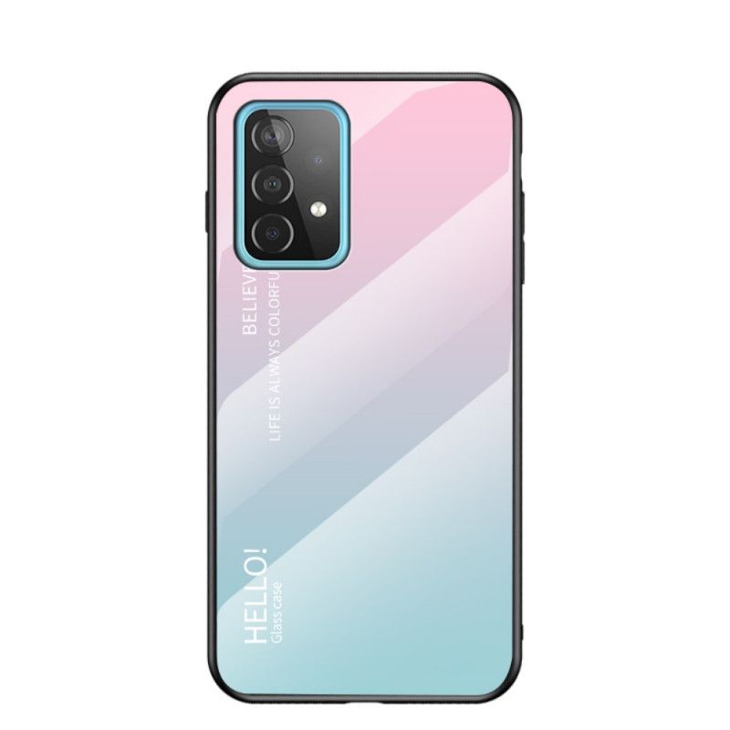 Cover for Samsung Galaxy A52 4G / A52 5G Sort Hej Hærdet Glas