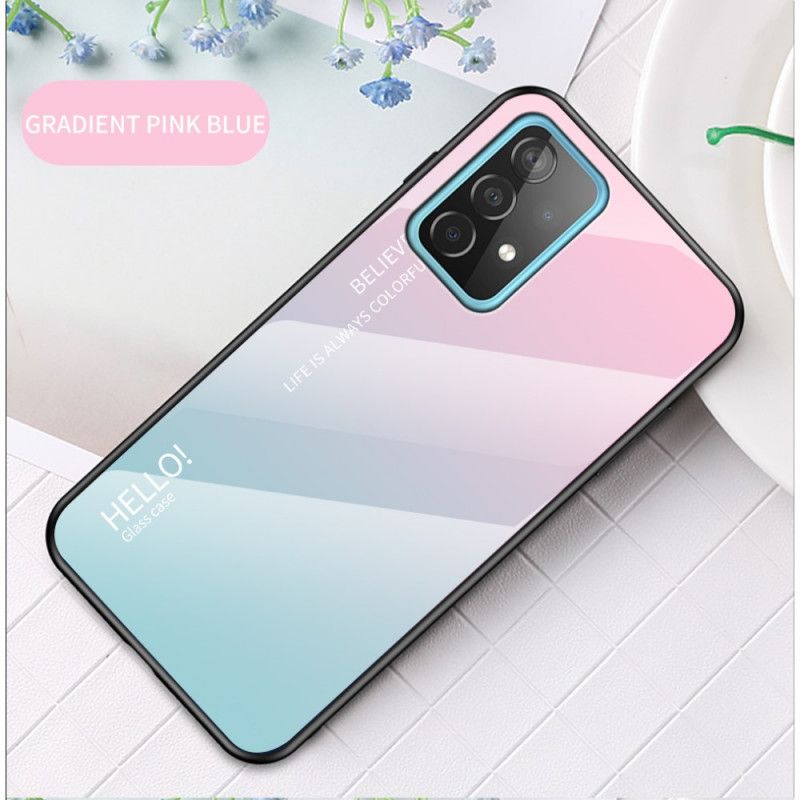 Cover for Samsung Galaxy A52 4G / A52 5G Sort Hej Hærdet Glas