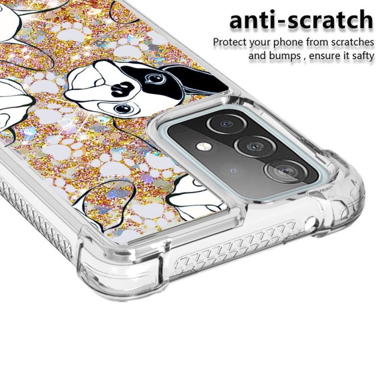 Cover Samsung Galaxy A52 4G / A52 5G Hr. Hund Glitter Beskyttelse