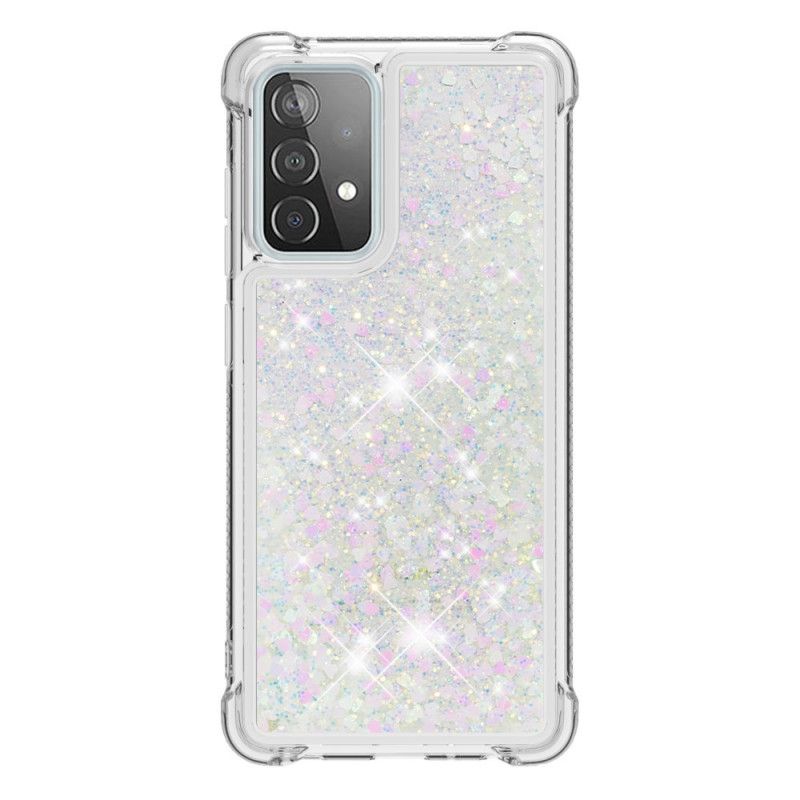 Cover Samsung Galaxy A52 4G / A52 5G Hvid Lystglitter