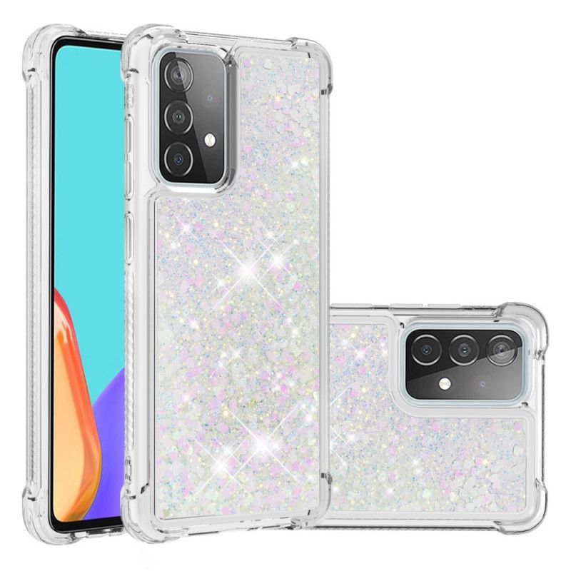 Cover Samsung Galaxy A52 4G / A52 5G Hvid Lystglitter