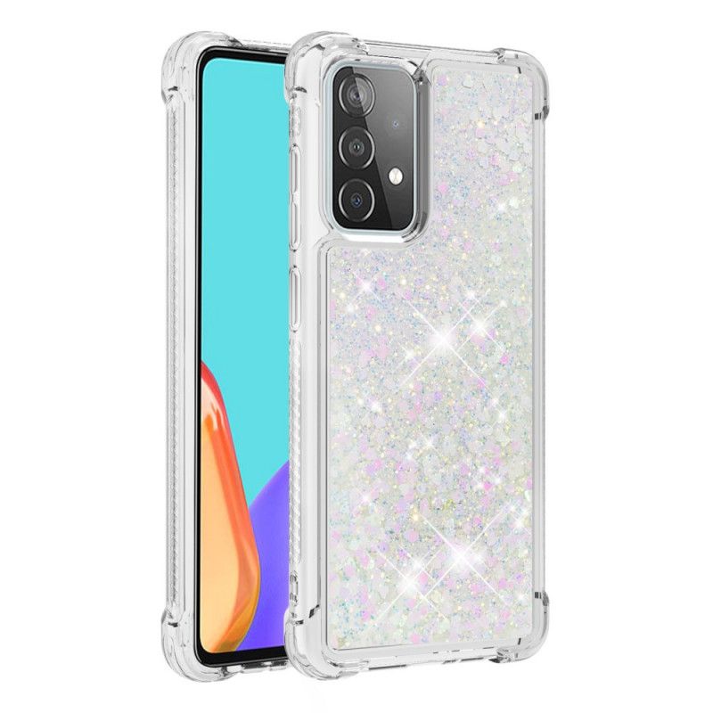 Cover Samsung Galaxy A52 4G / A52 5G Hvid Lystglitter