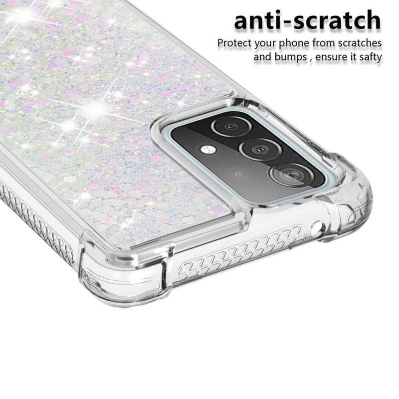 Cover Samsung Galaxy A52 4G / A52 5G Hvid Lystglitter