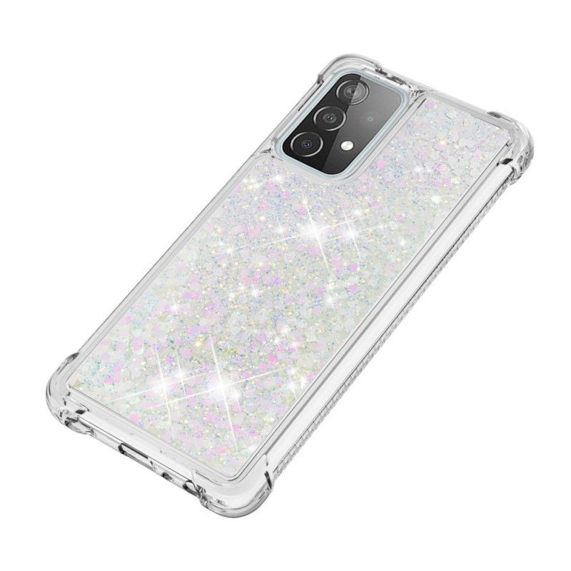 Cover Samsung Galaxy A52 4G / A52 5G Hvid Lystglitter