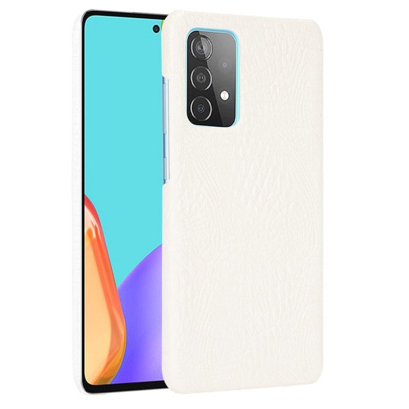 Cover Samsung Galaxy A52 4G / A52 5G Sort Krokodillehudeffekt