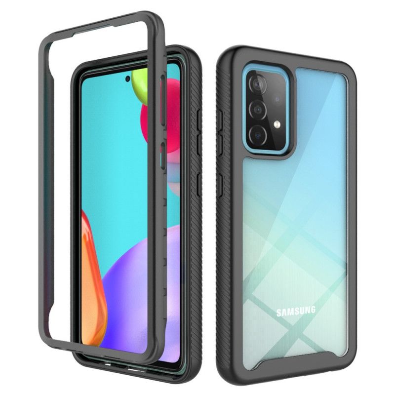 Cover Samsung Galaxy A52 4G / A52 5G Sort Mobilcover Hybrid Silikonefælgdesign