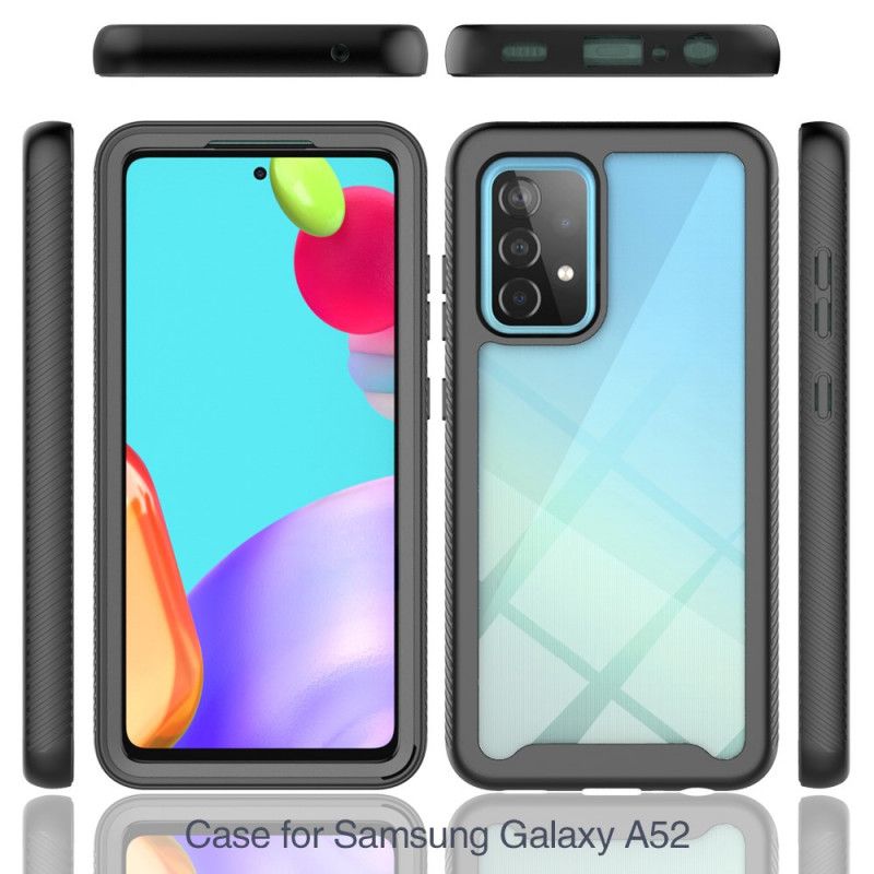 Cover Samsung Galaxy A52 4G / A52 5G Sort Mobilcover Hybrid Silikonefælgdesign