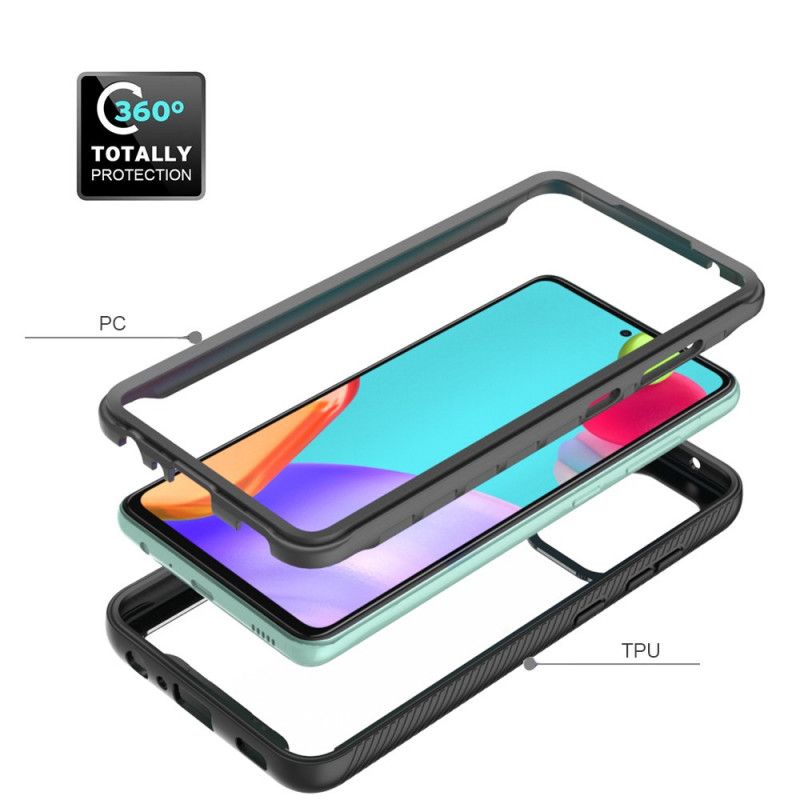 Cover Samsung Galaxy A52 4G / A52 5G Sort Mobilcover Hybrid Silikonefælgdesign