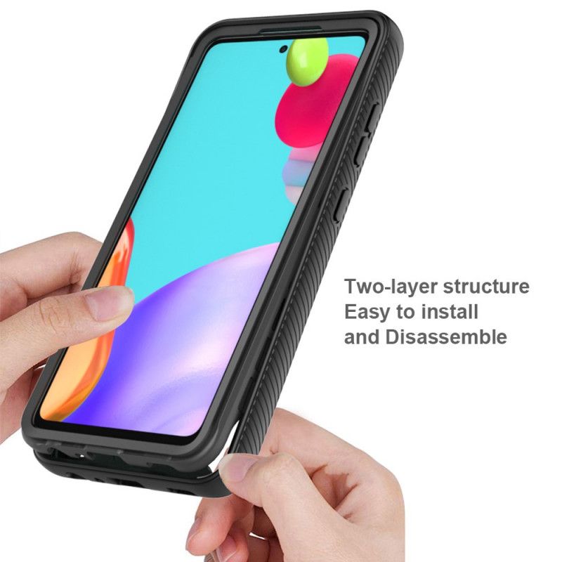 Cover Samsung Galaxy A52 4G / A52 5G Sort Mobilcover Hybrid Silikonefælgdesign