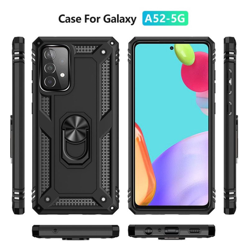 Cover Samsung Galaxy A52 4G / A52 5G Sort Mobilcover Premium Ring