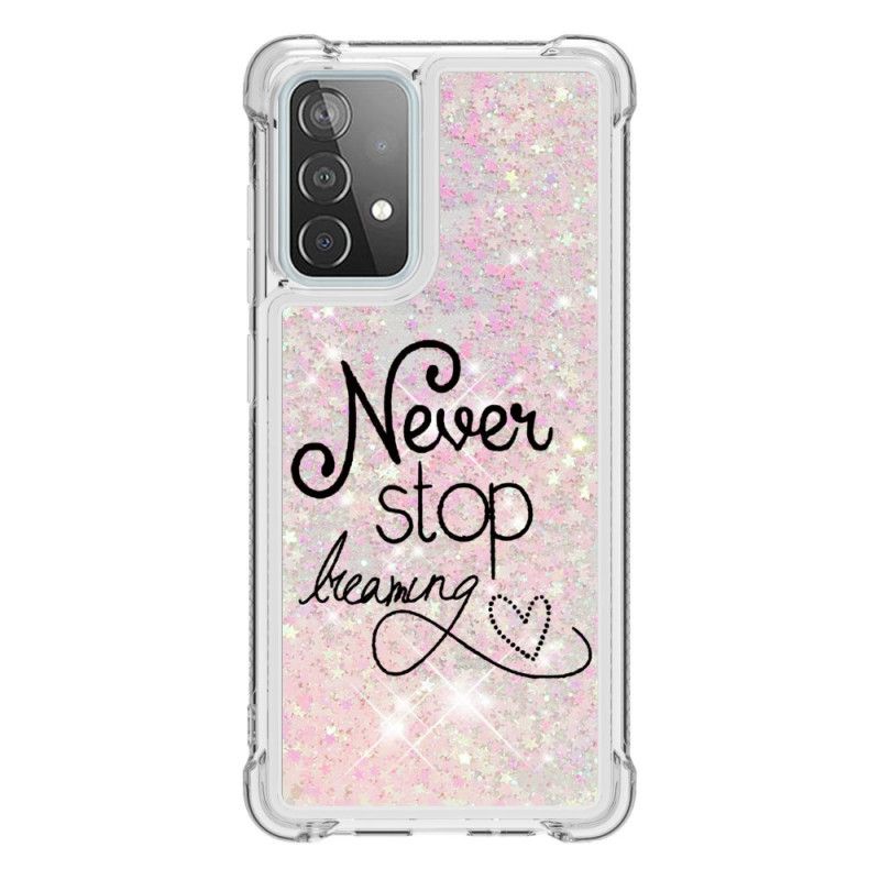 Cover Samsung Galaxy A52 4G / A52 5G Stop Aldrig Med At Drømme Om Glitter Original