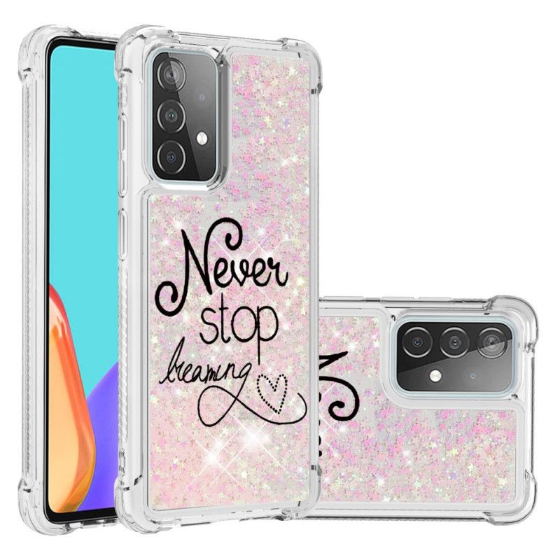 Cover Samsung Galaxy A52 4G / A52 5G Stop Aldrig Med At Drømme Om Glitter Original