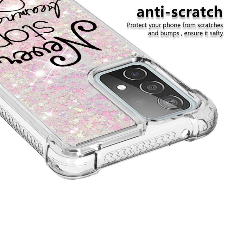 Cover Samsung Galaxy A52 4G / A52 5G Stop Aldrig Med At Drømme Om Glitter Original