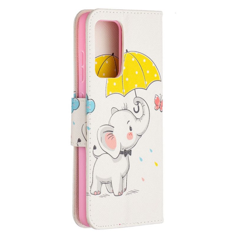 Flip Cover Læder for Samsung Galaxy A52 4G / A52 5G Baby Elefant