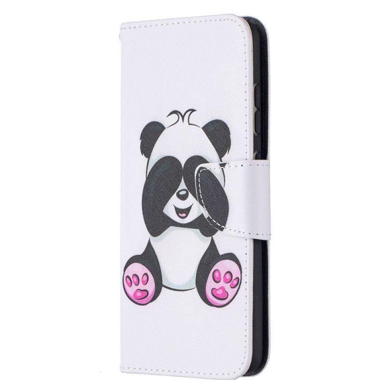 Flip Cover Læder for Samsung Galaxy A52 4G / A52 5G Sjov Panda