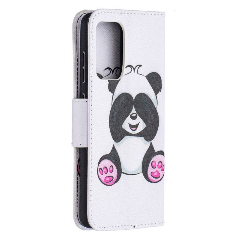 Flip Cover Læder for Samsung Galaxy A52 4G / A52 5G Sjov Panda