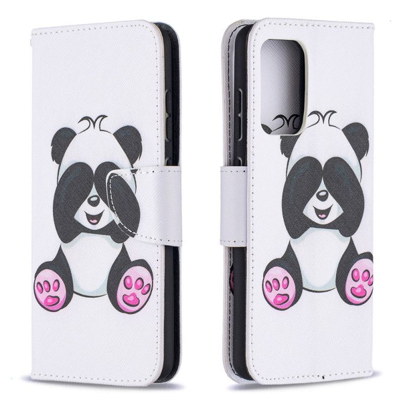 Flip Cover Læder for Samsung Galaxy A52 4G / A52 5G Sjov Panda