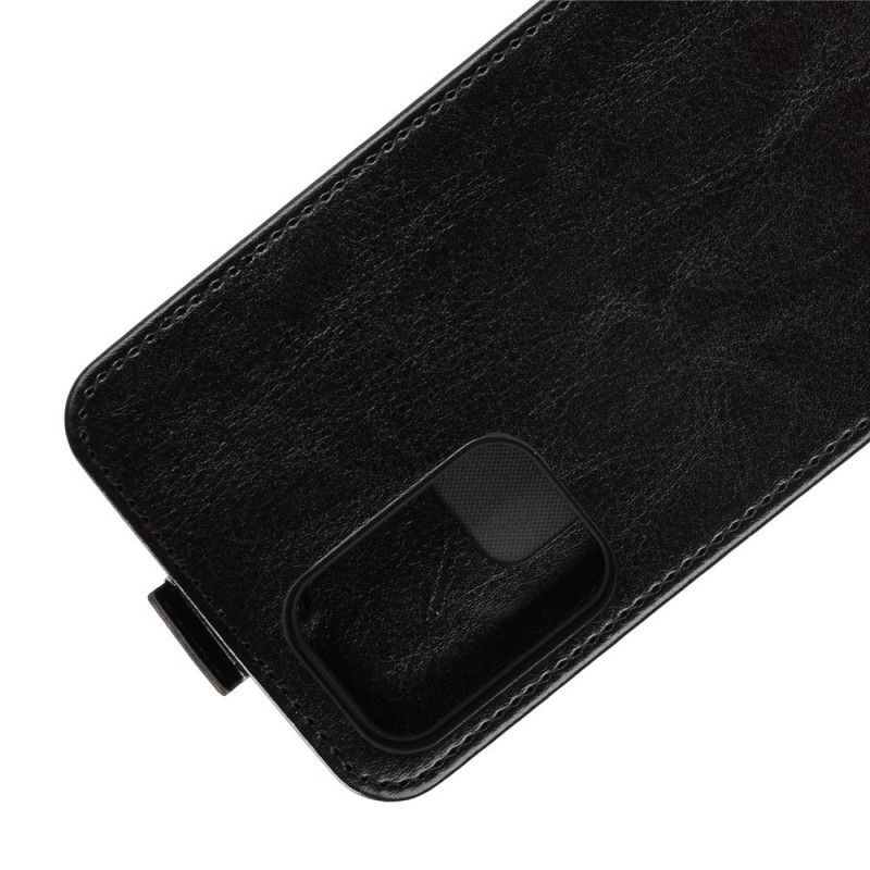 Flip Cover Læder for Samsung Galaxy A52 4G / A52 5G Sort Lodret Lædereffektklap