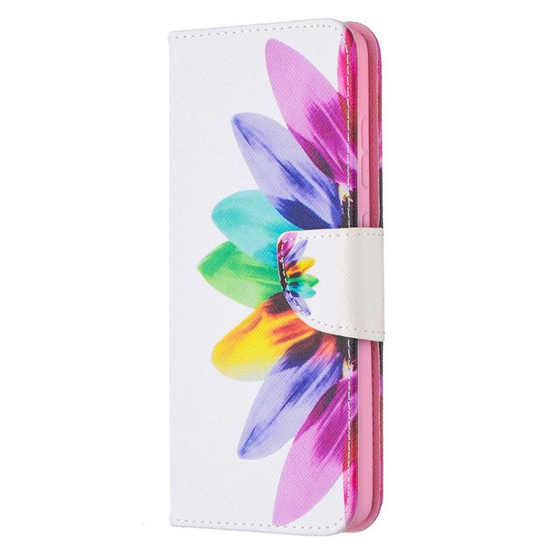 Flip Cover Læder Samsung Galaxy A52 4G / A52 5G Akvarelblomst