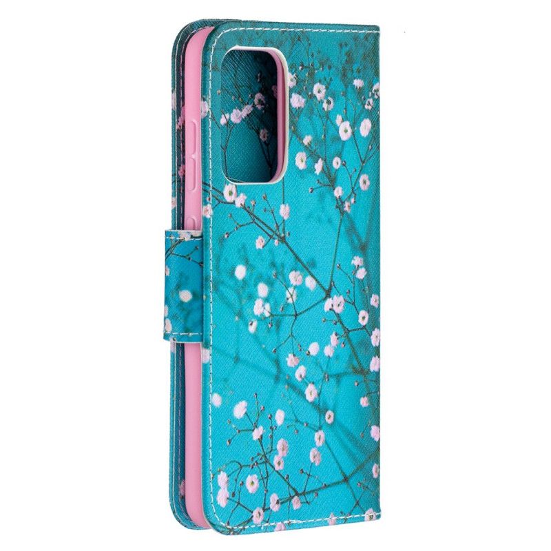 Flip Cover Læder Samsung Galaxy A52 4G / A52 5G Blomstrende Træ