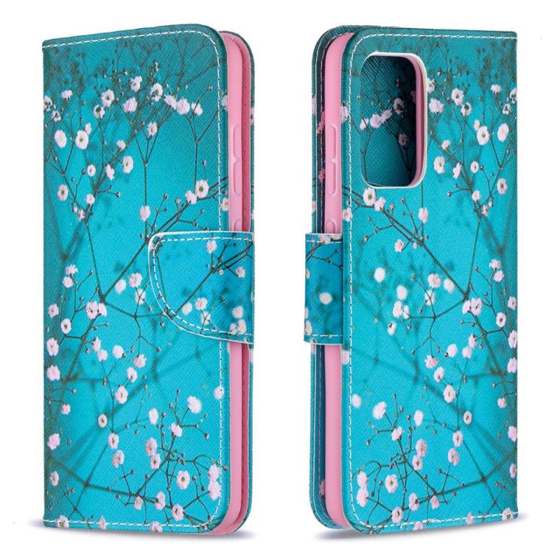 Flip Cover Læder Samsung Galaxy A52 4G / A52 5G Blomstrende Træ