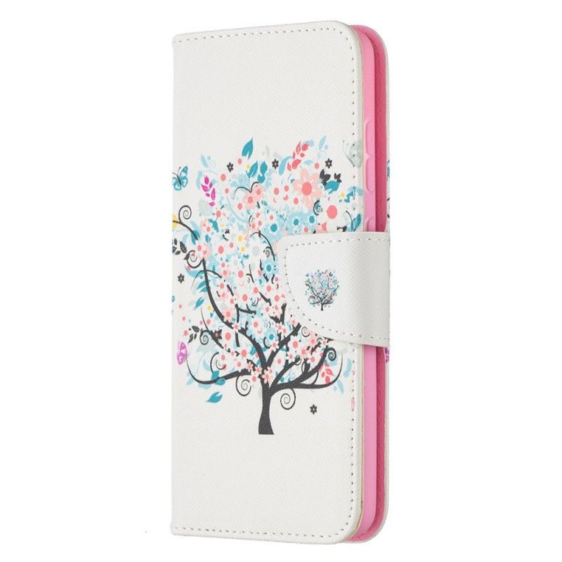 Flip Cover Læder Samsung Galaxy A52 4G / A52 5G Blomstret Træ