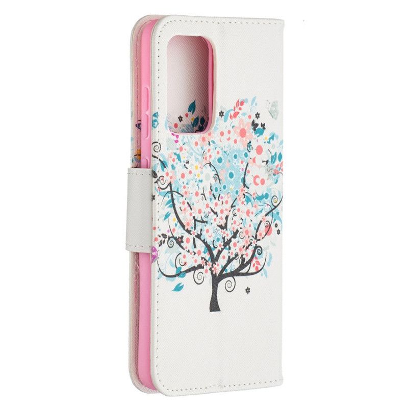 Flip Cover Læder Samsung Galaxy A52 4G / A52 5G Blomstret Træ