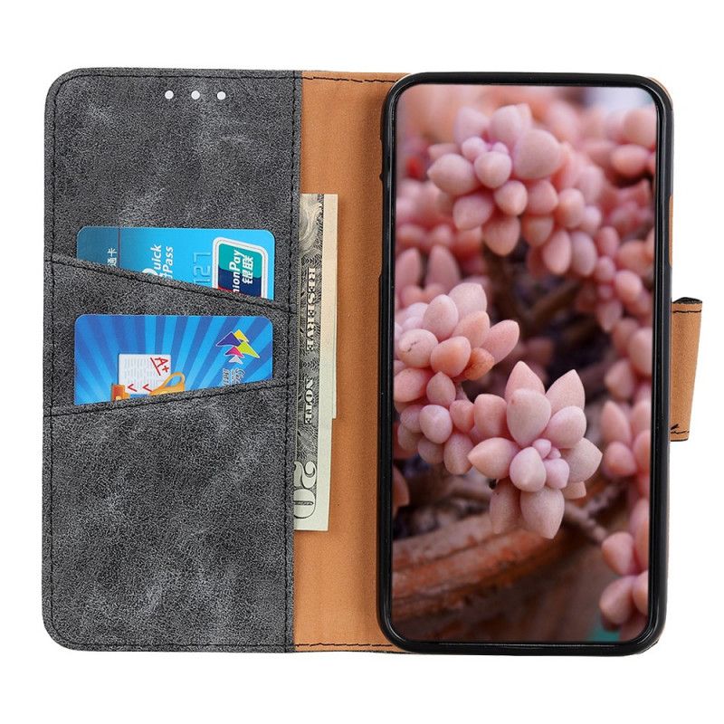 Flip Cover Læder Samsung Galaxy A52 4G / A52 5G Grå Vintage Split Læder