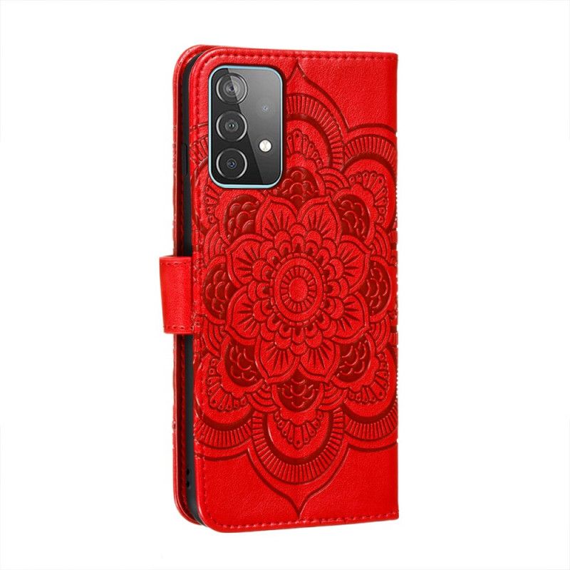 Flip Cover Læder Samsung Galaxy A52 4G / A52 5G Sort Hele Mandala Beskyttelse