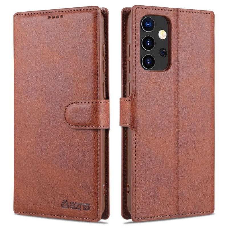 Flip Cover Læder Samsung Galaxy A52 4G / A52 5G Sort Retro Azns