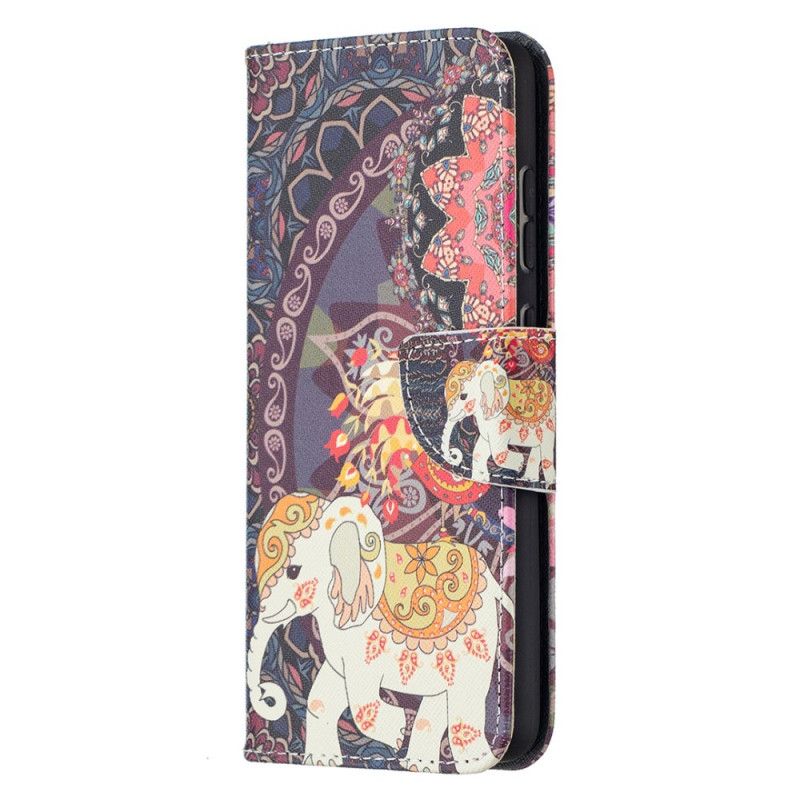 Flip Cover Samsung Galaxy A52 4G / A52 5G Mobilcover Etnisk Elefantmandala