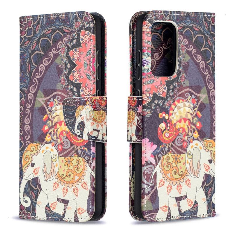 Flip Cover Samsung Galaxy A52 4G / A52 5G Mobilcover Etnisk Elefantmandala