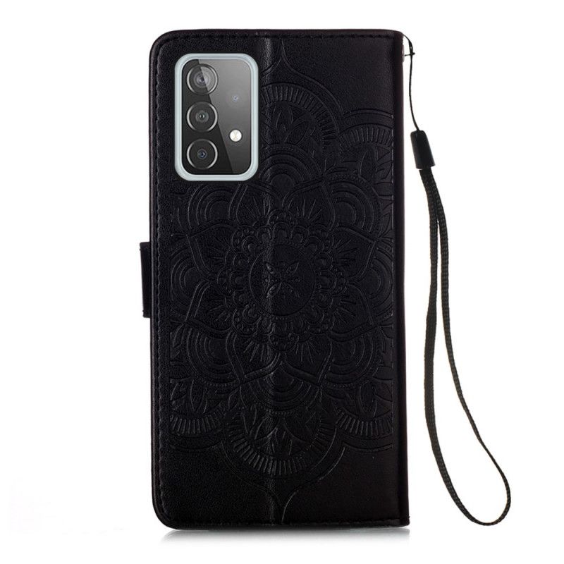 Flip Cover Samsung Galaxy A52 4G / A52 5G Sort Dreamcatcher Print Og Stringtanga