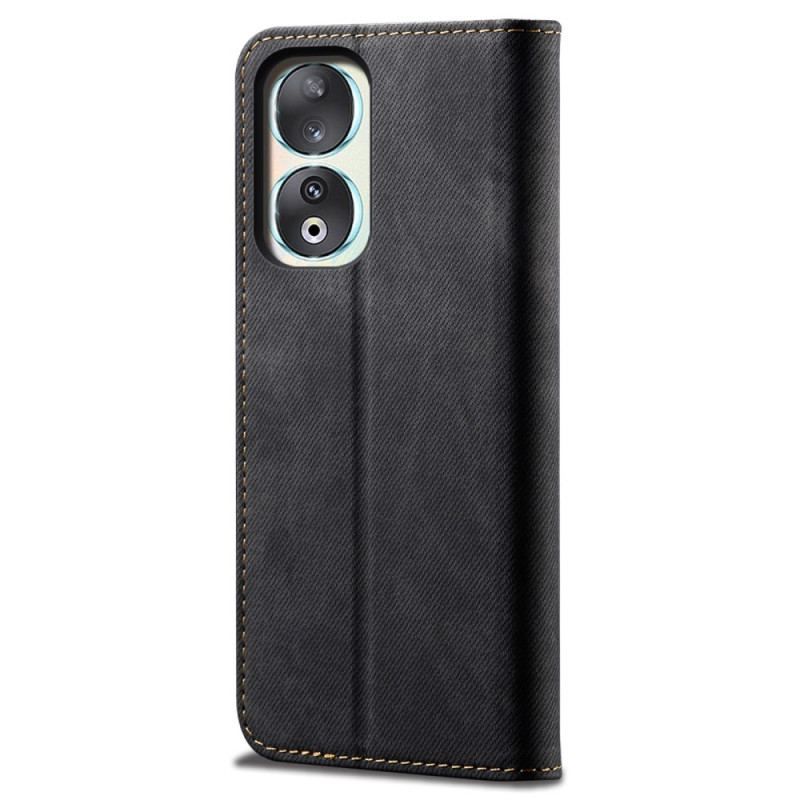 Cover Honor 90 Pro Flip Cover Jeansstof