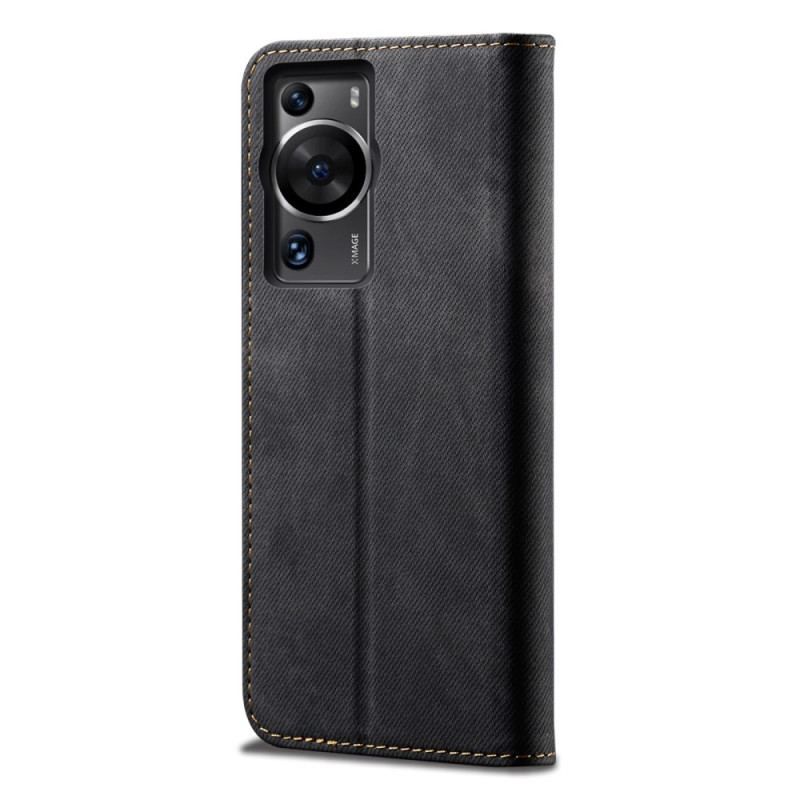 Cover Huawei P60 Pro Flip Cover Jeansstof